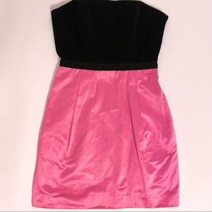 LAST CHANCE 🌸 BCBG MAXAZRIA 🌿 WOMEN 🌿 DRESS 🌿 STRAPLESS 🌿 Black Pink Pockets